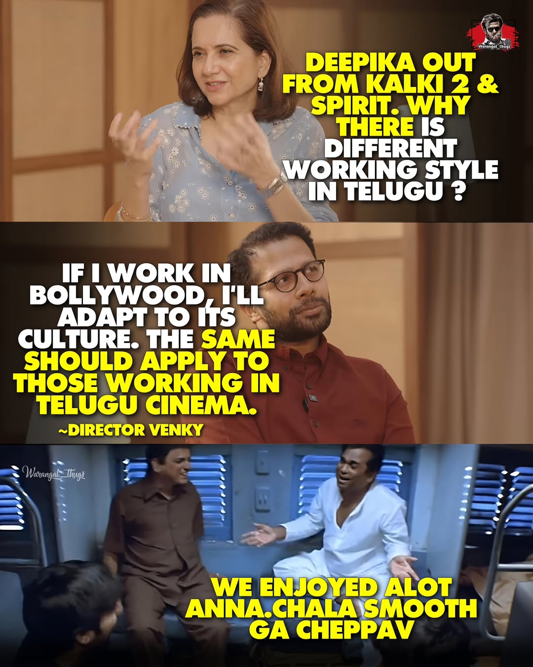 Smooth 😂
Director Venky atluri addressed the differences in working dynamics between regional film industries during an interview with Anup